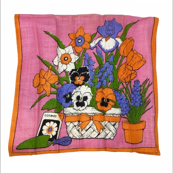 Vintage Other - Vintage Failani & Cohn Inc Floral Linen Tea Towel